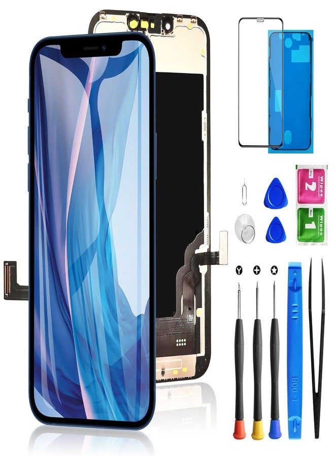 Diykitpl for iPhone 13 Screen Replacement 6.1 Inch, Diykitpl 3D Touch LCD Display for A2482, A2631, A2635, A2633, A2634, with Repair Tools Kit+ Waterproof Frame Adhesive Sticker+Screen Tempered Protector - Image 1