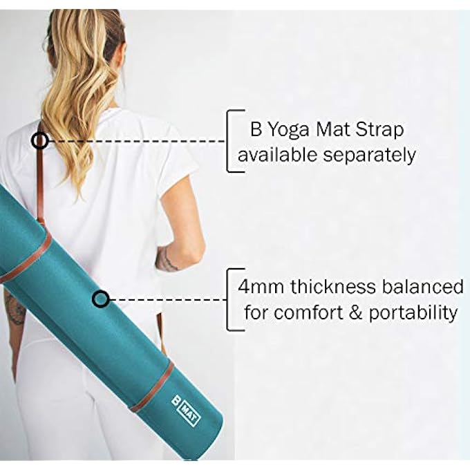 B Mat Everyday Mat For Men & Women | Extra Thick 4Mm (1/8-Inch) Non-Slip Workout Mat | Eco-Friendly Exercise Mat | Perfect For Pilates, Yoga & Floor Exercises | Available In 71" & 85" - Image 4