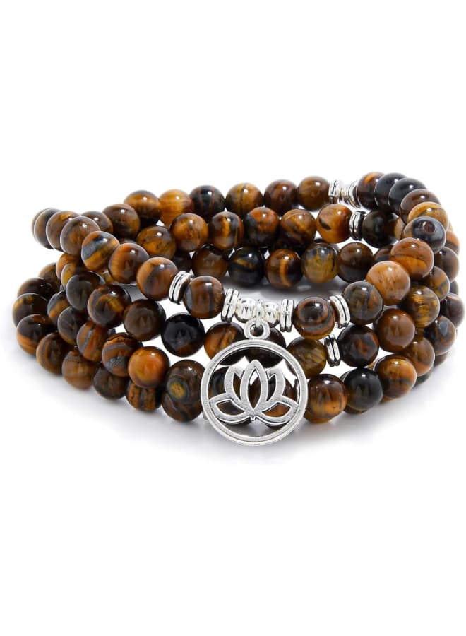 Lotus Flower Gifts Mala Beads 108 Healing Bracelet Necklace Meditation Accessories  - Image 1