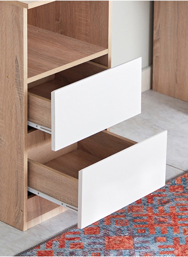 Home Box - Alford Patara Corner Study Desk With 2 Drawers 150 x 75 x 150 cm - Image 1