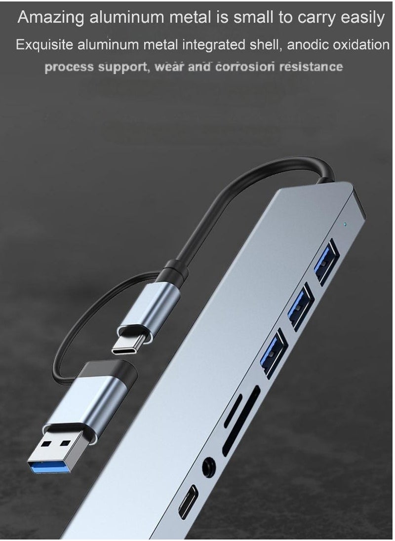 Expansion dock USB-C Hub 8-in-1 with 5Gbps 3.0 Data Ports, PD 100W Charging, 4K HDMI, SD/TF Card Reader, USB C Multiport Adapter for MacBook Pro/Air M1/M2 iPad Pro/Air  - Image 2