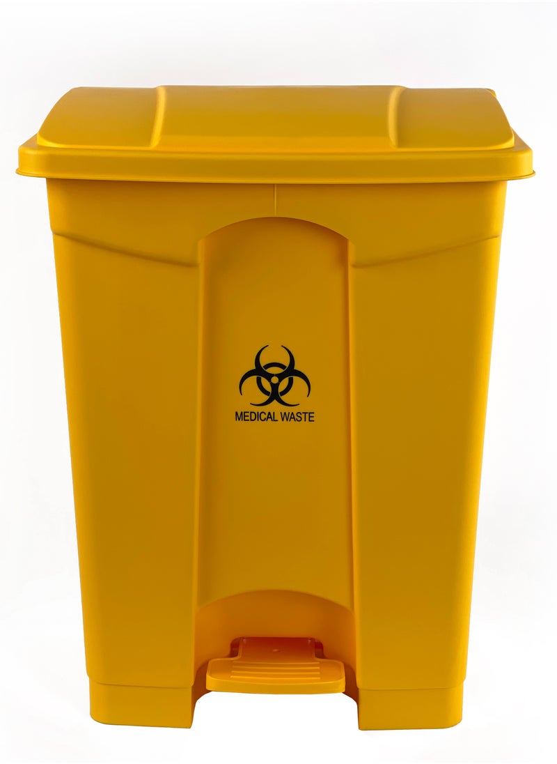Generic Step Trash Bin | Plastic Matte Finish | Functional Waste & Garbage Waste Bin | Suitable For Homes, Villas, Large Areas & Communal Spaces | Yellow | 68 Liters  - Image 5