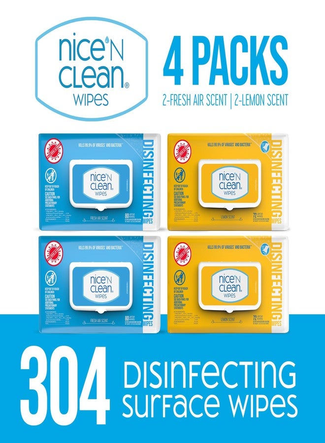 Nice 'N Clean Disinfecting Surface Wipes 304ct | Cleans & Disinfects Home & Kitchen Surfaces | Fresh & Lemon Scent - Image 2