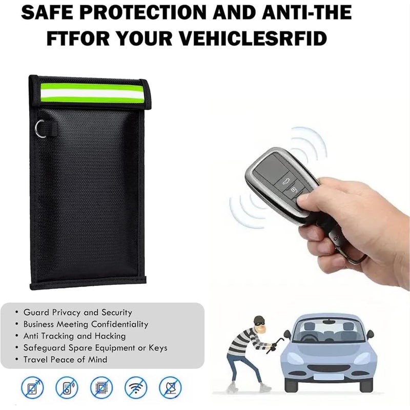 2 Pack Signal Blocking Bag For Cell Phones And Car Keys Waterproof Fireproof Privacy Security - Image 3