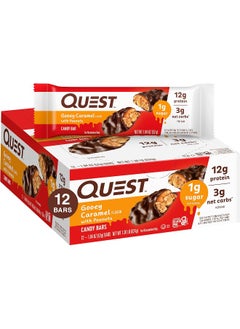 Quest Candy Bars Gooey Caramel With Peanuts (12 Bars)  - Image 1