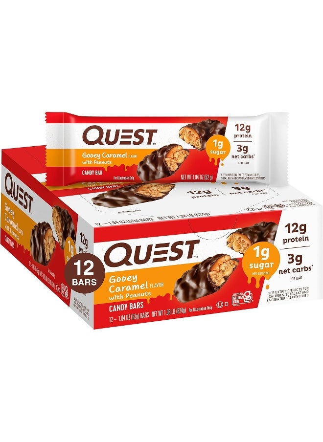 Quest - Candy Bars Gooey Caramel With Peanuts (12 Bars) - Image 1