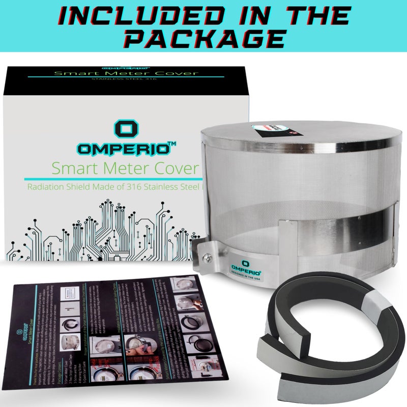 OMPERIO Smart Meter Cover RF-Radiation Shield Guard EMF Protection, Reduces EMF RF and 5G, Stainless Steel 316 Faraday Cage (Designed in USA by OMPERIOÂ® Family Brand) - Image 4
