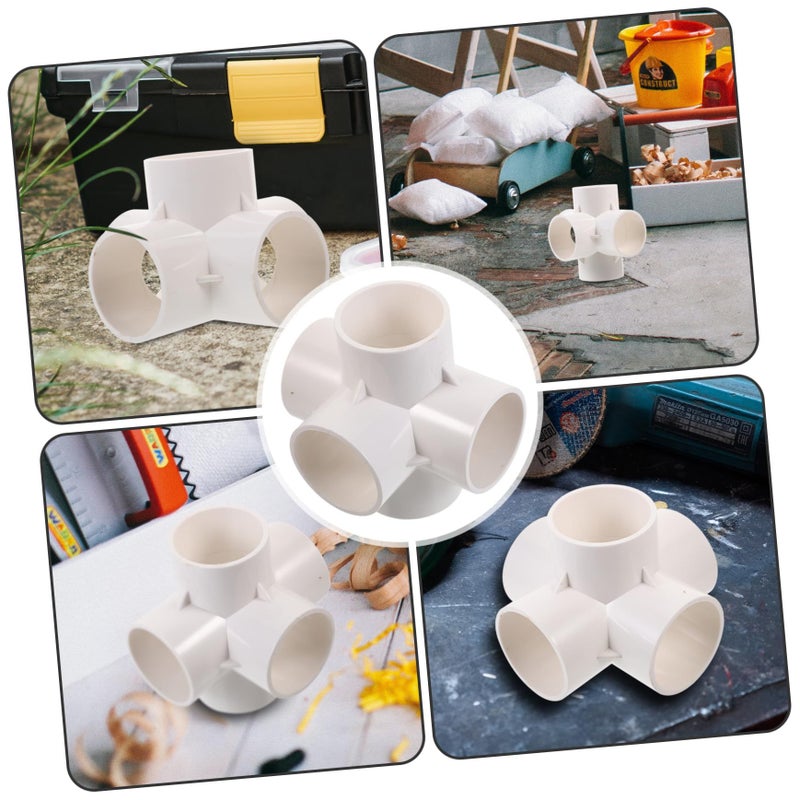 2 Pcs Pvc Way Connector Fittings For Greenhouse Shed Frame Easy To Install Resistant Garden Structures Fencing - Image 4