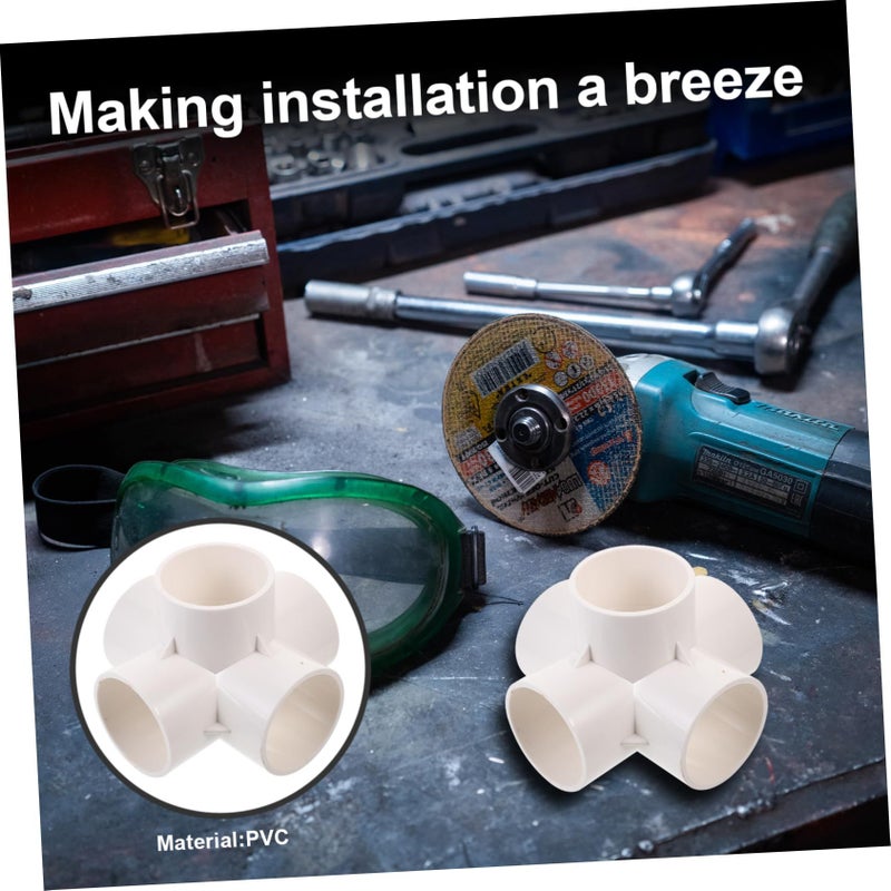 2 Pcs Pvc Way Connector Fittings For Greenhouse Shed Frame Easy To Install Resistant Garden Structures Fencing - Image 5