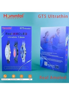 Hommtel GT5 Ultrathin Smartwatch 1.28" Color Display, Fitness Tracking, Heart Rate Monitor, Sleep Tracker, Waterproof, Stylish & Lightweight, Smart Notifications  - Image 2