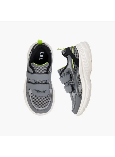 LBL by Shoexpress Boys Panelled Sneakers with Hook and Loop Closure