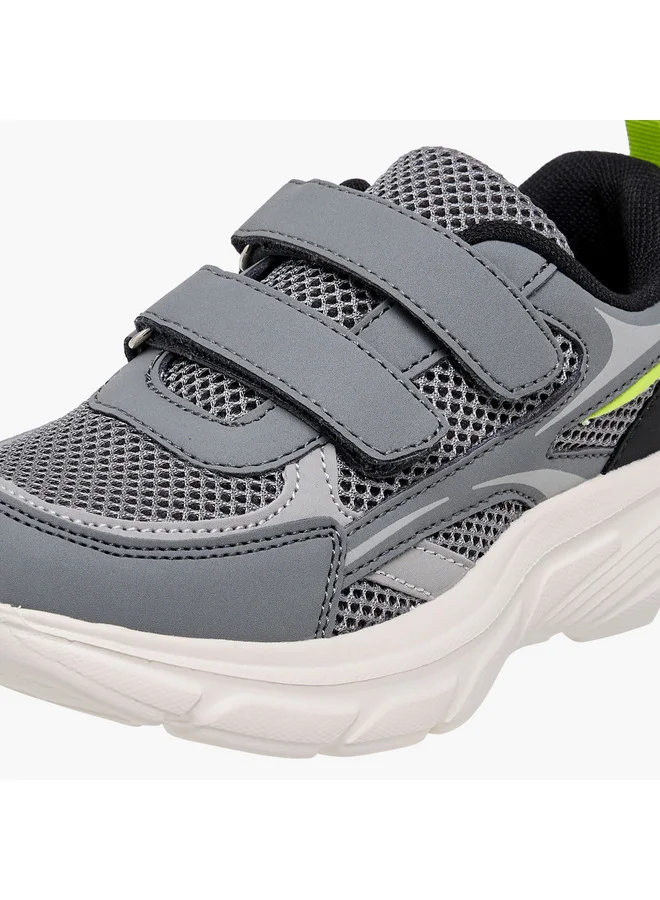 LBL by Shoexpress Boys Panelled Sneakers with Hook and Loop Closure
