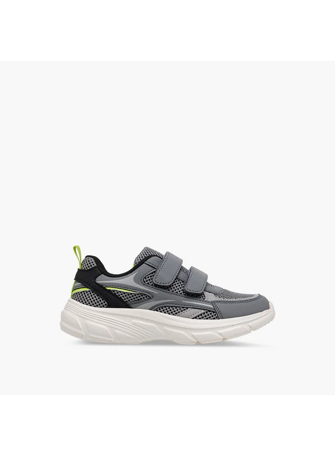LBL by Shoexpress Boys Panelled Sneakers with Hook and Loop Closure