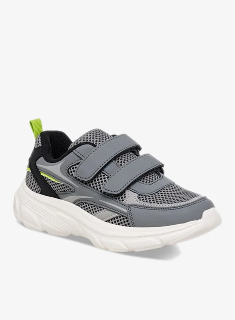 LBL by Shoexpress Boys Panelled Sneakers with Hook and Loop Closure