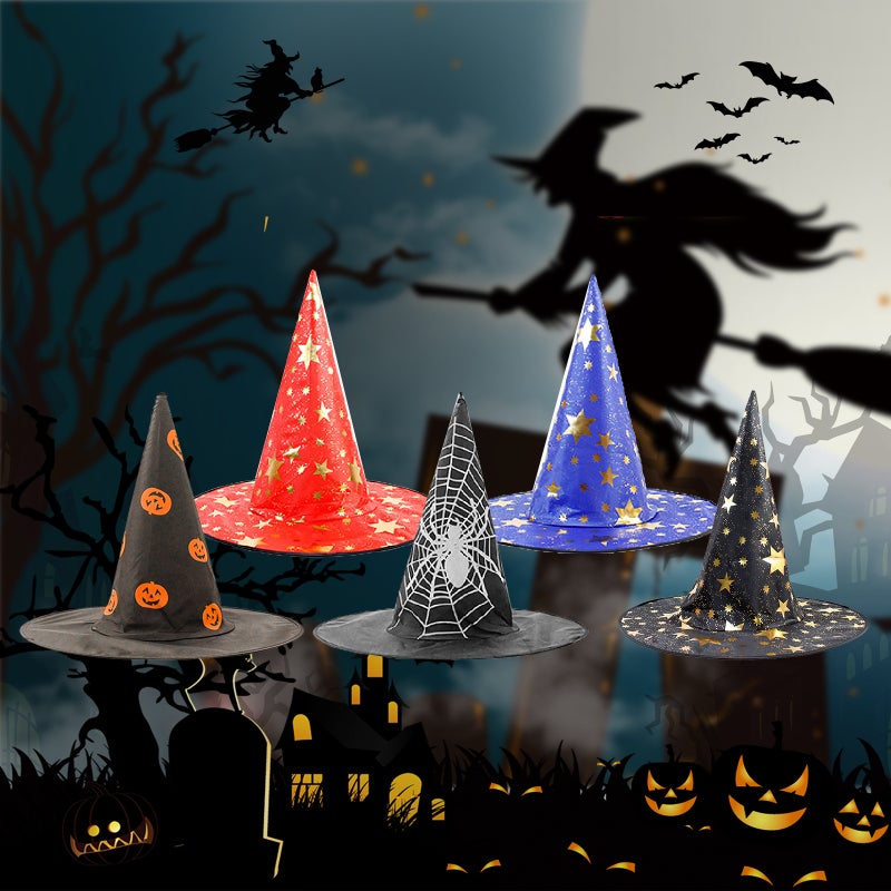Scary Halloween Witch Hat Type 5 - Durable High-Quality Material for Halloween Parties Cosplay Yard Decor - Comfortable Soft Fit Black Witch Hat for Women - Image 3