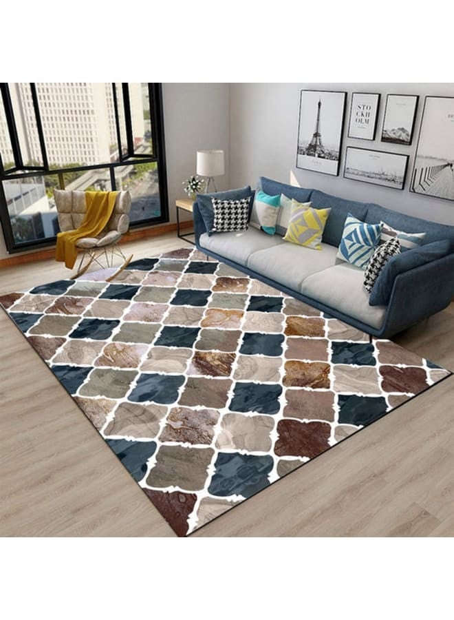 هندي منداله سجادة مطبوعة من القطن الشنيل – تصميمات كلاسيكية، حديثة، وفينتاج – قاعدة قماشية ناعمة، متوفرة بأحجام - Image 1