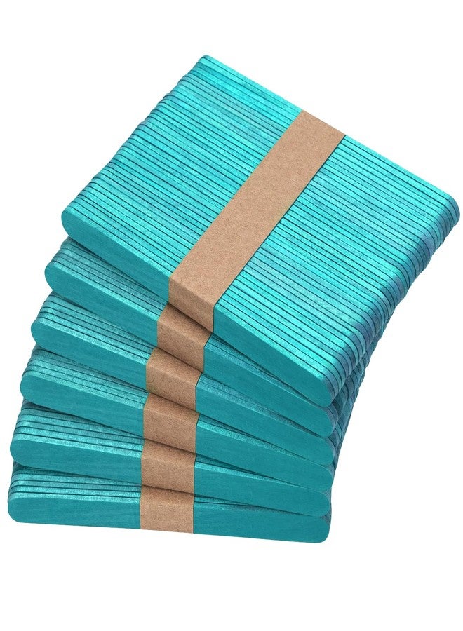 WISYOK 240 Pcs Blue Popsicle Sticks for Crafts, 4.5 Inch Christmas Wooden Craft Sticks, Ice Cream Sticks, Patriotic and Kids Crafts, Great for DIY Creative Designs and Children Education - Image 1