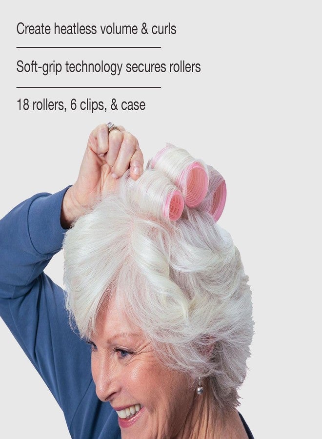 CALISTA Volumizing Soft-Grip Rollers, Long Set, Heatless Hair Rollers for Long Hair, Rollers for Hair Volume, Soft Curls & Waves, Hair Styling Tools For Damage Free Lift & Body, 18 Piece Set - Image 4