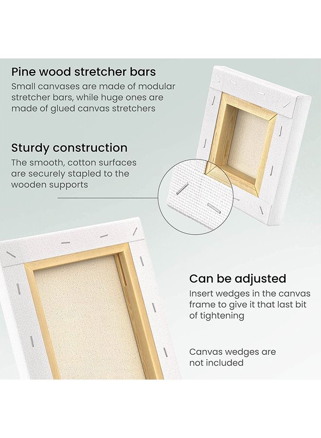 Taimi Blank Art Canvas 40×30cm – 100% Cotton, Pre-Stretched Canvas for Acrylic, Oil & Wet Art – 1 Piece - Image 2