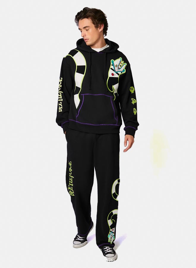 FOREVER 21 Beetlejuice Beetlejuice Sandworm Chenille Patch Joggers  - Image 3