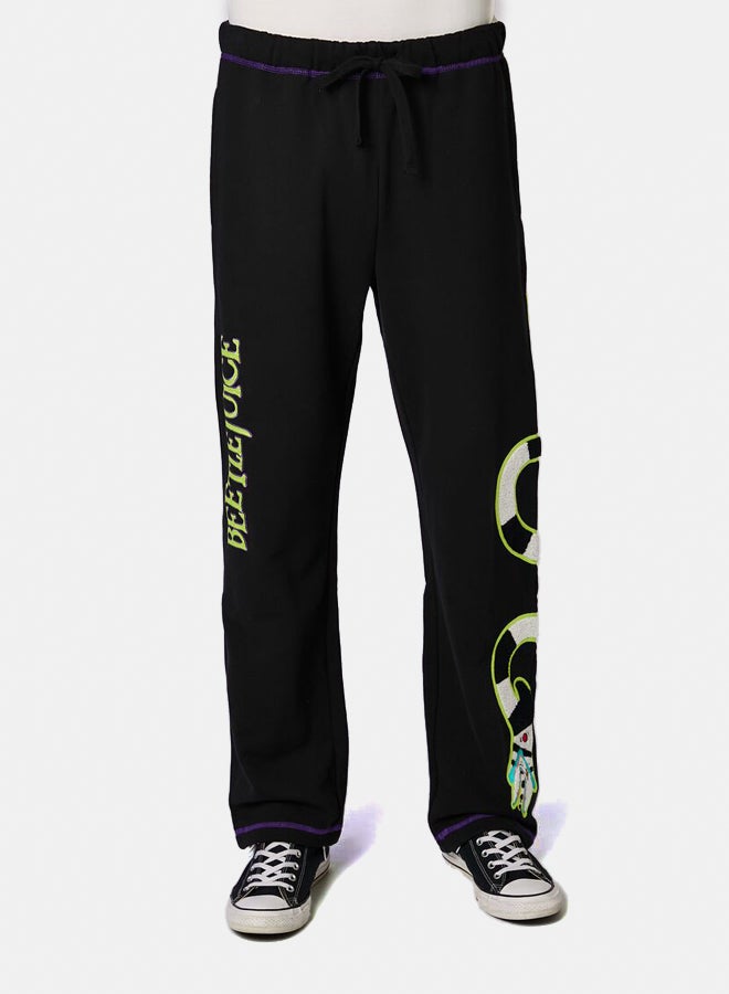 FOREVER 21 Beetlejuice Beetlejuice Sandworm Chenille Patch Joggers  - Image 1