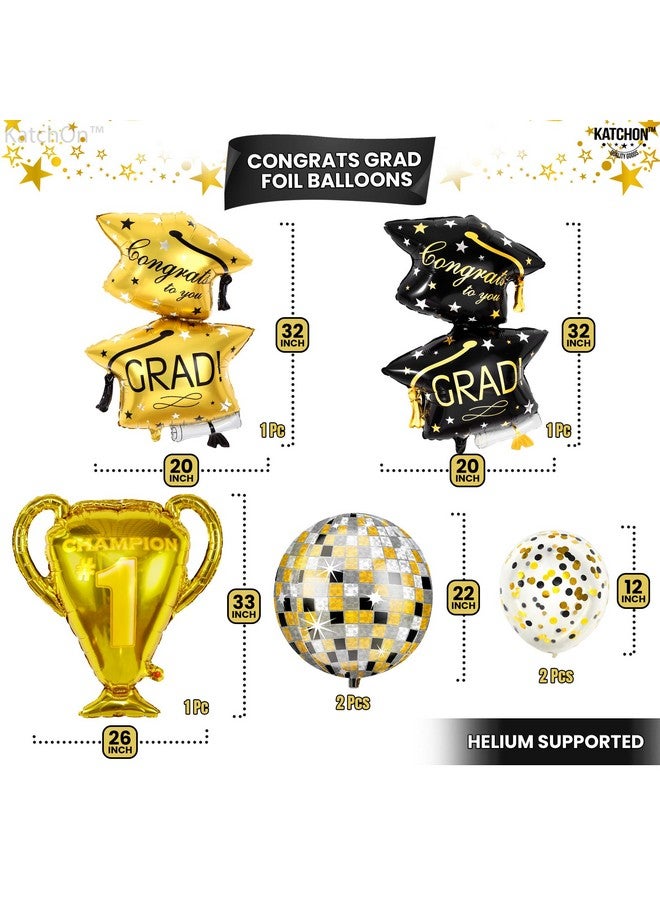 KATCHON KatchOn, 2025 Graduation Balloons Set - Pack of 11 | Trophy Balloon, 33 Inch | 2025 Balloons, Graduation Decorations 2025 | Grad Cap Balloon, Class Of 2025 Balloons | Disco Grad Party Decorations 2025 - Image 3