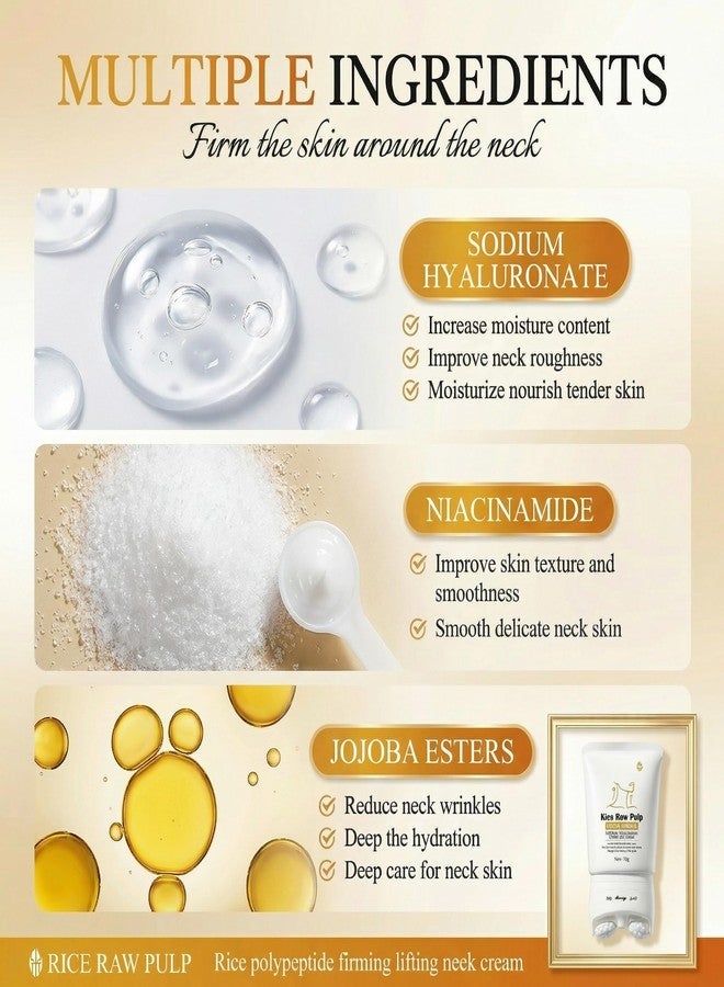 Grospe Rice Polypeptide Neck Firming & Lifting Cream with Roller, 110g - Image 4
