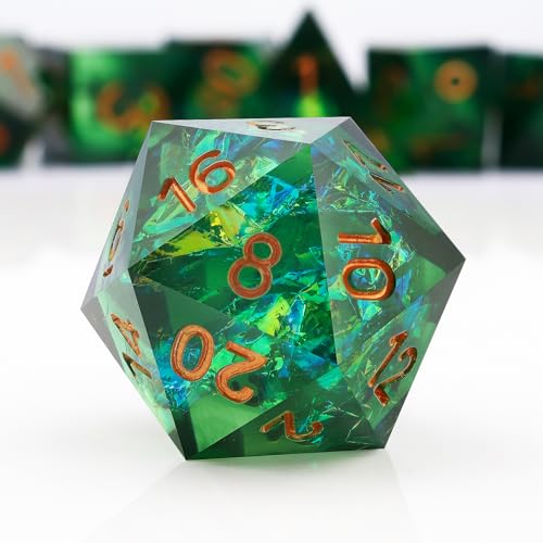 Haxtec Sharp Dice Resin DND Dice Set Polyhedral DD Dice for Roleplaying Dice Games Compatible with Dungeons and Dragons Gifts - Image 5