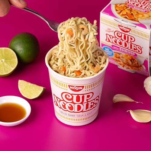 Nissin Cup Noodles Soup, Shrimp Flavor, Microwaveable Paper Cups, Instant Ramen, 2.25 Ounce (Pack of 12) - Image 5