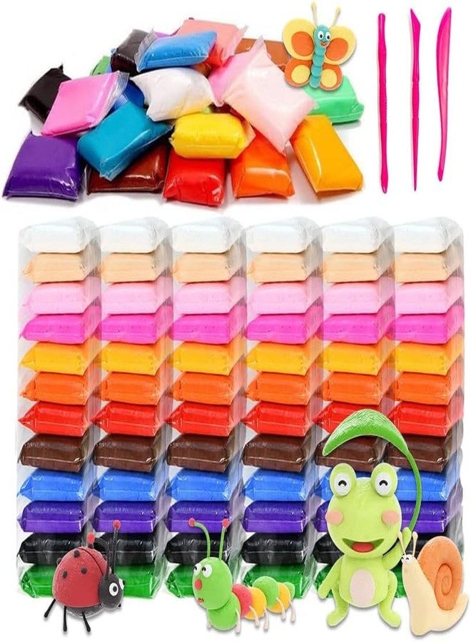 GR DESIGN® Non- Toxic 12 Color Fluffy Foam Clay with 3 Tools, 12 Colours Fun Activity kit (Pack of 5) - Image 1