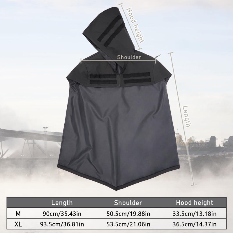 CosInStyle Ghost Grim Reaper Azrael Cosplay Cape Techwear Cape Poncho With Hoode Gothic Hooded Cape For Halloween Unisex Cosplay Costume Dress Up Daily Wear (Large/X-Large) - Image 4