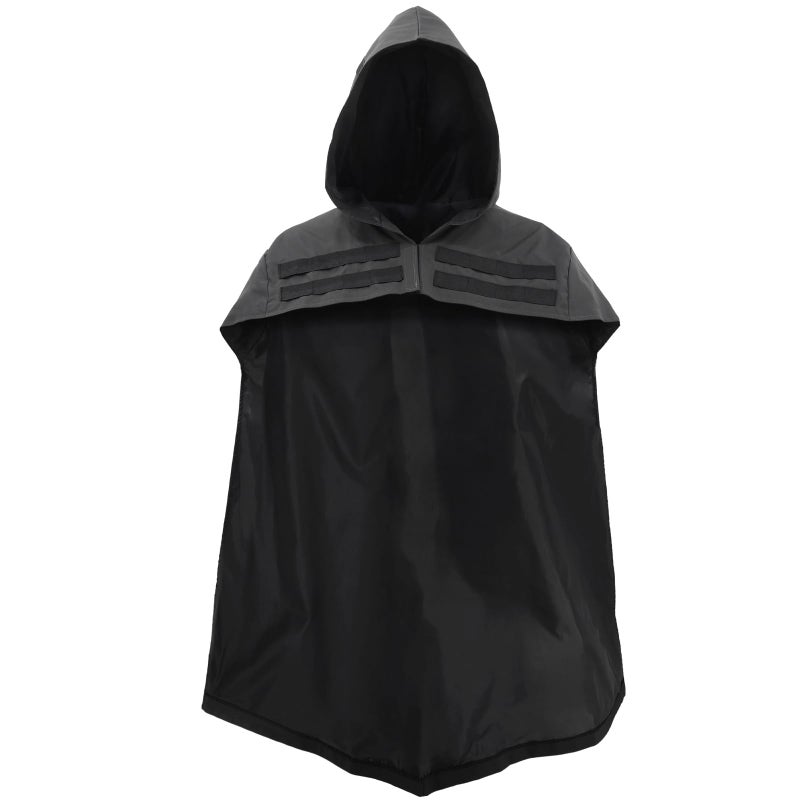 CosInStyle Ghost Grim Reaper Azrael Cosplay Cape Techwear Cape Poncho With Hoode Gothic Hooded Cape For Halloween Unisex Cosplay Costume Dress Up Daily Wear (Large/X-Large) - Image 2
