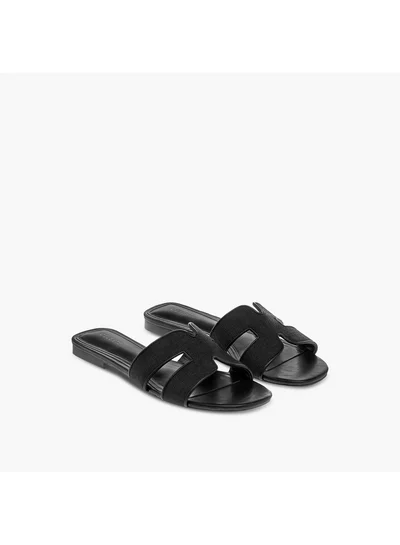 سيليست صنادل نسائية مسطحة سهلة الارتداء بنقوش J06007-001-25C