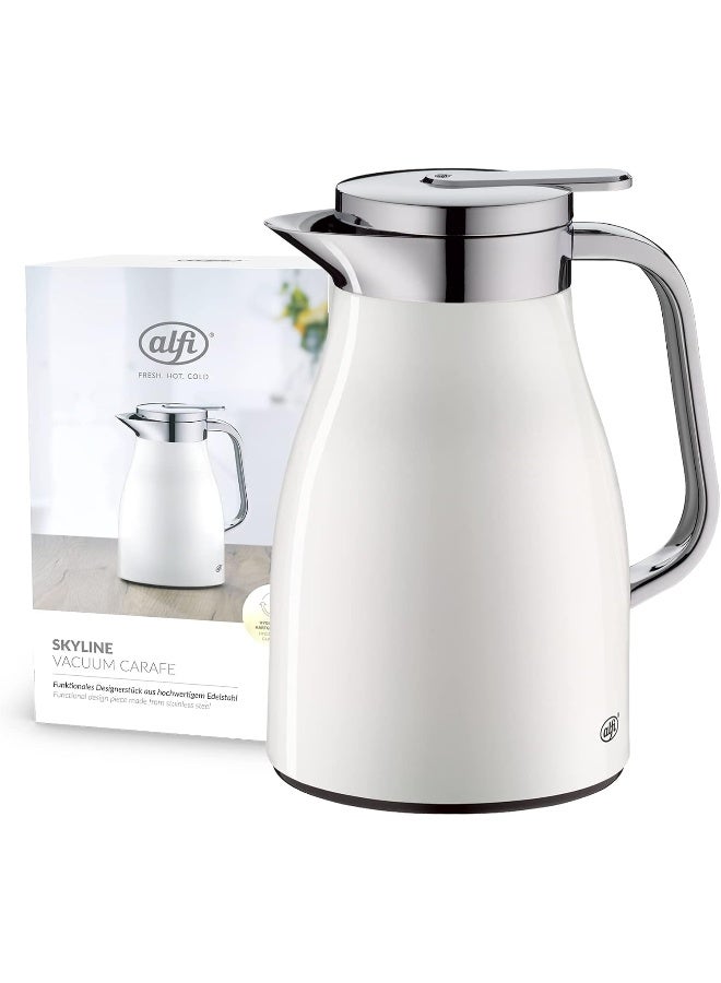 ALFI Thermos Flask, Stainless steel body Plastic handle Glass insert, Coconut White, 0,65 Liter - Image 1