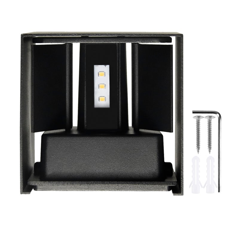 Outdoor Wall Light Up and Down Lights Aluminum IP65 Waterproof Outdoor Wall Lamps Adjustable Light Angle Wall Sconce for Courtyard Hallway Porch - Image 1