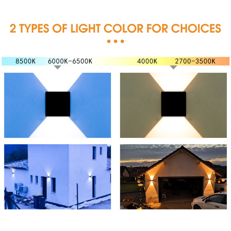 Outdoor Wall Light Up and Down Lights Aluminum IP65 Waterproof Outdoor Wall Lamps Adjustable Light Angle Wall Sconce for Courtyard Hallway Porch - Image 3