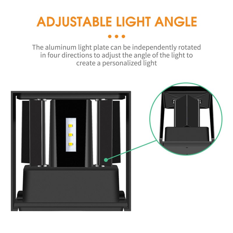 Outdoor Wall Light Up and Down Lights Aluminum IP65 Waterproof Outdoor Wall Lamps Adjustable Light Angle Wall Sconce for Courtyard Hallway Porch - Image 5