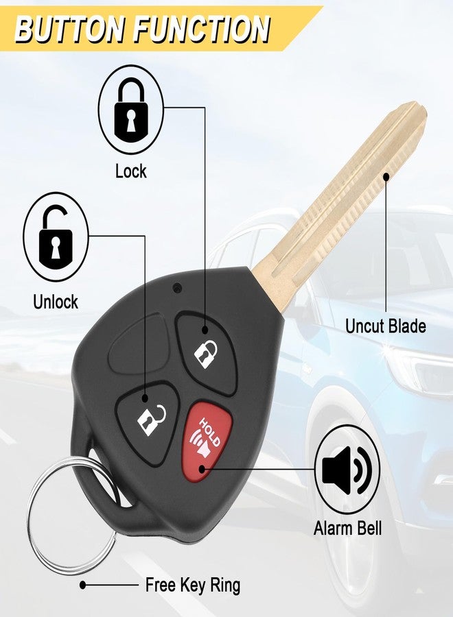 Vurkcy Key Fob Replacement for 2006-2011 Toyota RAV4/ 2008-2013 XB Car Keyless Entry Remote Control,HYQ12BBY,3 Buttons,2Pcs - Image 3