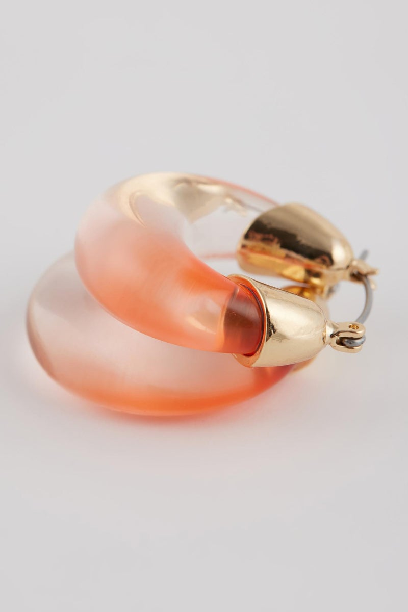 DeFacto Multicolour Woman Woman Red Hoop Earrings Casual - Image 2