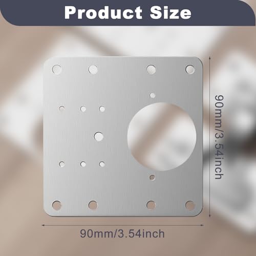 TecoKart® 10 Pcs Hinges Repair Plate for Cabinets, Hinge Repair Plates and Screws Pack, Kitchen Cupboard Door Hinges Repair Plate for Protecting Wooden Kitchen Cabinet Door Window - Image 2