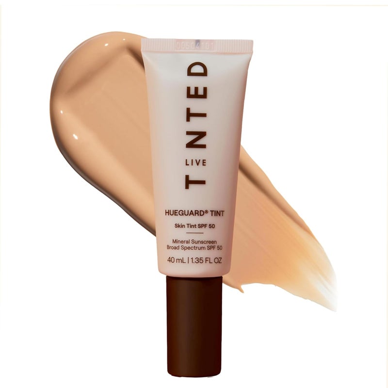 LIVE TINTED تنت هيوغارد من لايف تينتيد SPF 50 - واقي شمس معدني ملون بتغطية قابلة للبناء خفيفة إلى متوسطة مع لمسة مرطبة ومتألقة - مقاوم للماء والعرق، 1.35 أونصة سائلة - ظل 10 - Image 1