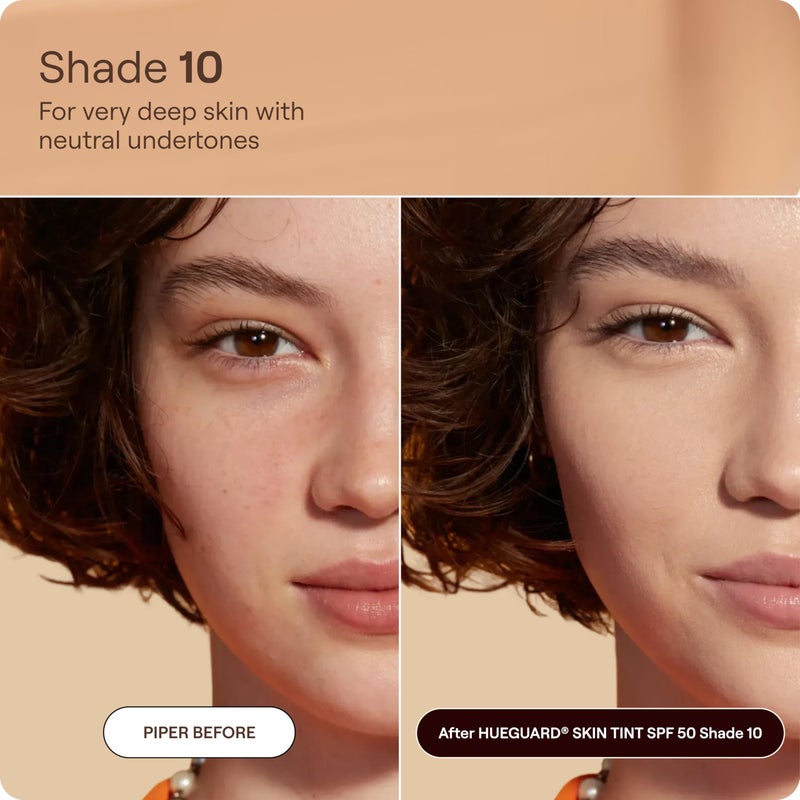 LIVE TINTED تنت هيوغارد من لايف تينتيد SPF 50 - واقي شمس معدني ملون بتغطية قابلة للبناء خفيفة إلى متوسطة مع لمسة مرطبة ومتألقة - مقاوم للماء والعرق، 1.35 أونصة سائلة - ظل 10 - Image 4
