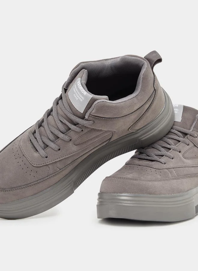 Styli High Top Lace Up Platform Sole Sneakers