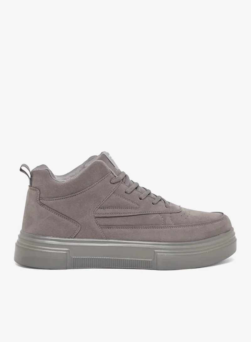 High Top Lace Up Platform Sole Sneakers