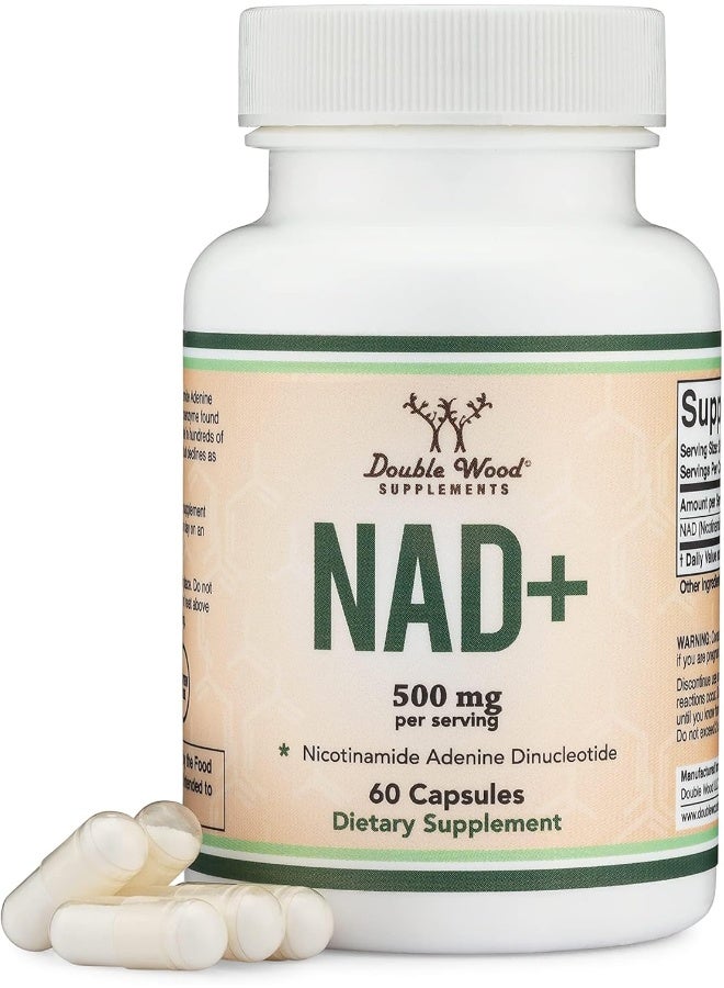 Double Wood Supplements NAD Supplement for Anti Aging and Cell Regeneration (500mg of 95% Pure NAD+ Per Serving, 30 Day Supply) - Image 1