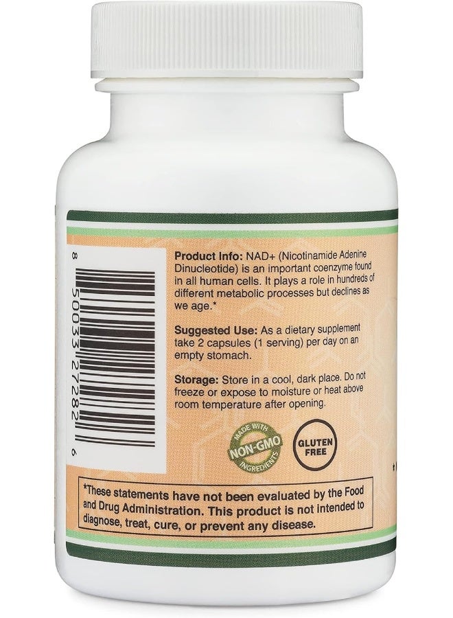 Double Wood Supplements NAD Supplement for Anti Aging and Cell Regeneration (500mg of 95% Pure NAD+ Per Serving, 30 Day Supply) - Image 3