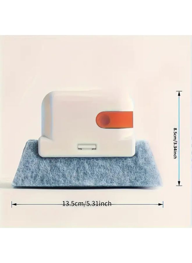 Plastic Handheld Multi Use Window Door Kitchen Cleaning Brush Yellow With Groove Gap Tool Reusable Dustpan Ergonomic Handle For Hard To Reach Areas Home Cleaning - Image 3