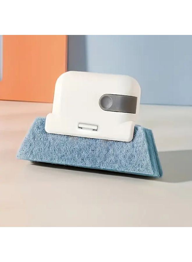 Plastic Handheld Multi Use Window Door Kitchen Cleaning Brush Yellow With Groove Gap Tool Reusable Dustpan Ergonomic Handle For Hard To Reach Areas Home Cleaning - Image 2