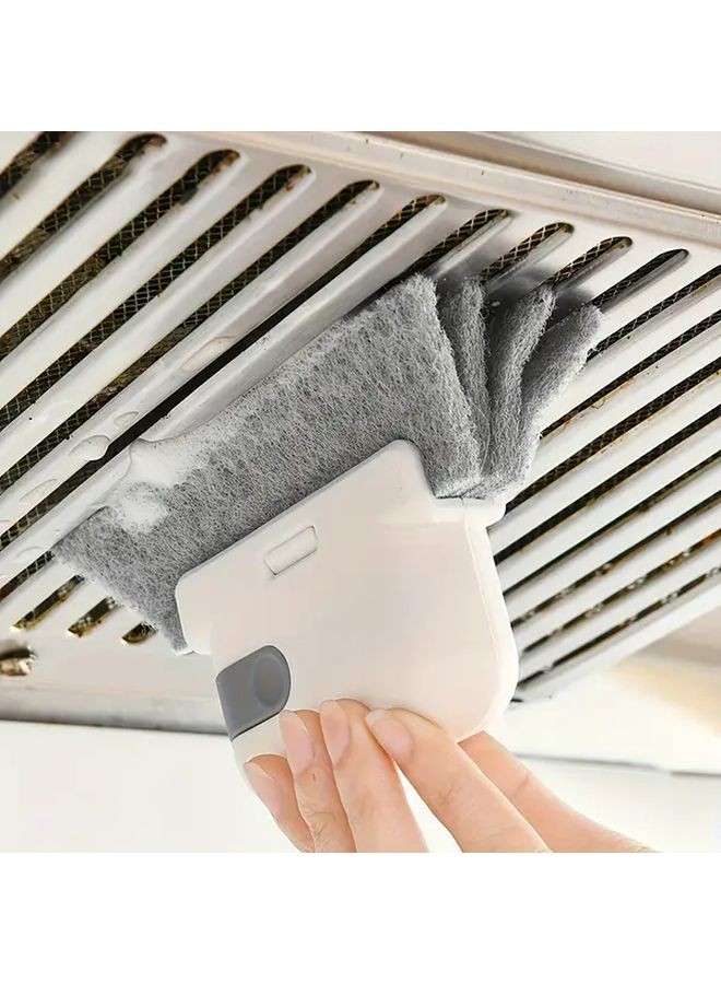 Plastic Handheld Multi Use Window Door Kitchen Cleaning Brush Yellow With Groove Gap Tool Reusable Dustpan Ergonomic Handle For Hard To Reach Areas Home Cleaning - Image 5