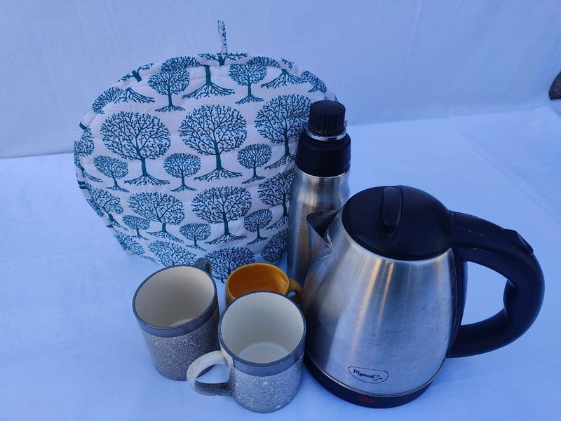 Malan Bai Mandala Tea Cozy Cover Hand Block Winter Tea Cozy Cotton Tea Kettle Warmer Pot Cover Hot Coffee Cover Handamde Kitchen Décor Brand: Malan Bai (Pattern 55) - Image 5